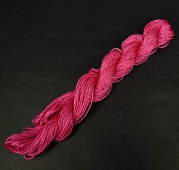 Nylon snøre soft pink, 1,2 mm. (pris pr. bundt)