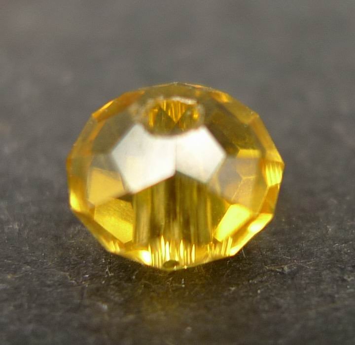 *4x6mm. Facetterede glasrondeller mixcolor