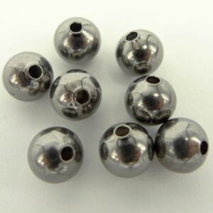 *Runde grå perler 6mm(100stk)