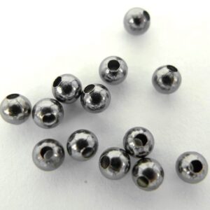 *Runde grå perler 2½mm (100stk)
