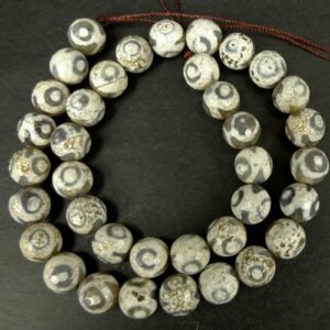 Grå/brun/beige facetterede agater 10mm