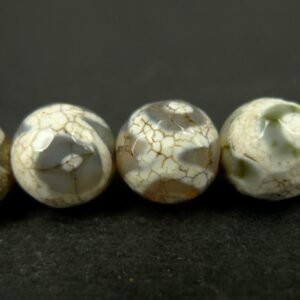 Grå/brun/beige facetterede agater 10mm