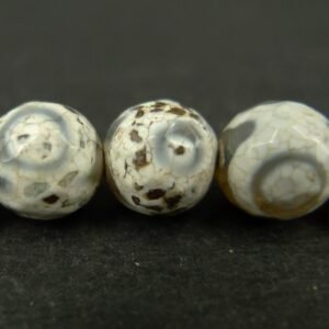 Grå/brun/beige facetterede agater 10mm