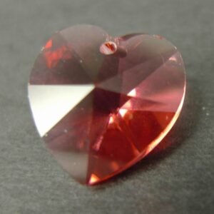 Swarovski hjerte, padparadscha 14mm(1stk)