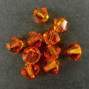 Swarovski bicone, Tangerine 4mm (10stk)