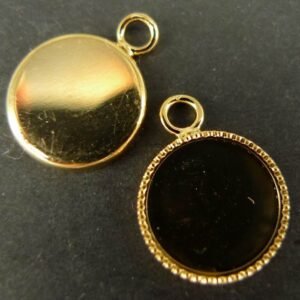 FG fatninger til rund cabochon 10mm(2stk)