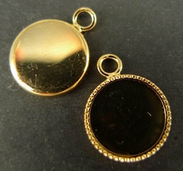 FG fatninger til rund cabochon 10mm(2stk)