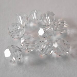 Swarovski rund facet, crystal clear 6mm