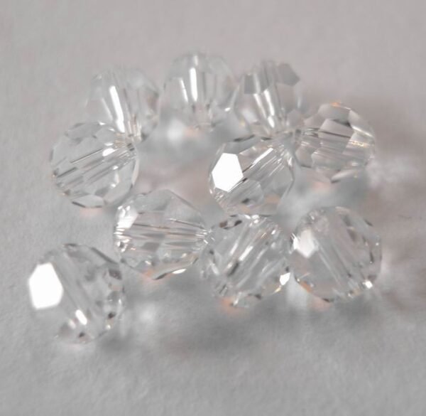 Swarovski rund facet, crystal clear 6mm