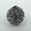 10 mm Grå Perle i cernit med rhinsten