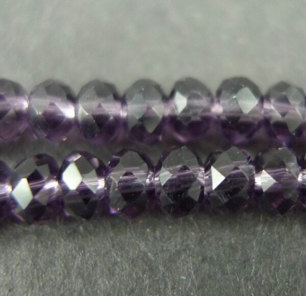 2x3mm Lilla glasrondeller