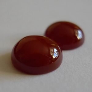 10mm Runde cabochoner i rød agat