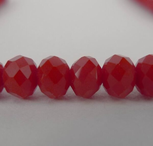 Ugennemsigtige Røde glasrondeller 4x6mm