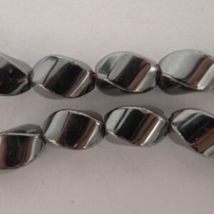 Twistede hæmatitperler 9½mm