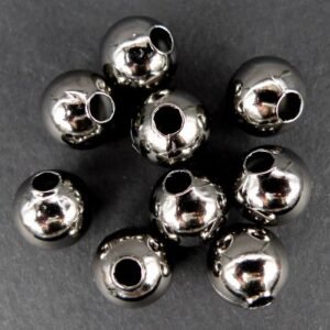 *2.sortering- Runde grå perler 10mm(50stk)