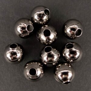 *2.sortering- Runde grå perler 10mm(50stk)