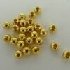 *50 gram Runde guldfarvede perler 4mm