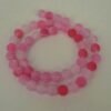 Pink agat, mat 8mm