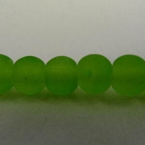 4mm LimeGreen frostede glasperler
