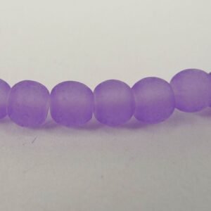 4mm MediumPurple frostede glasperler