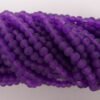4mm DarkViolet frostede glasperler