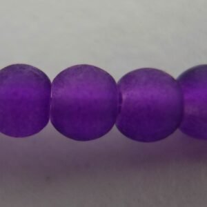 4mm DarkViolet frostede glasperler