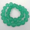 Rustikke 14mm SeaGreen frostede glasperler