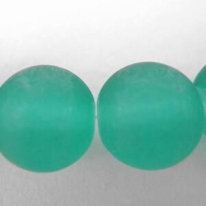 Rustikke 14mm SeaGreen frostede glasperler