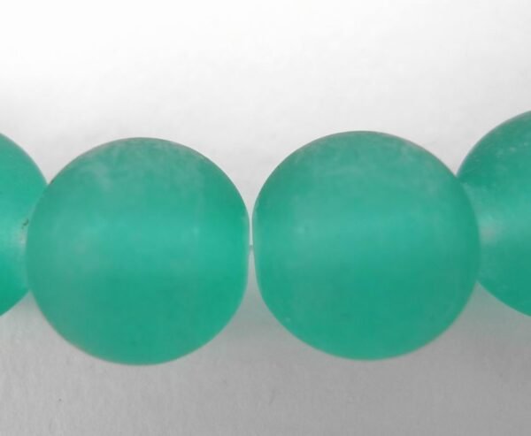 Rustikke 14mm SeaGreen frostede glasperler