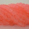 6mm LightSalmon frostede glasperler