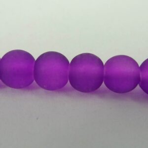 6mm DarkViolet frostede glasperler