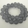 Rustikke 14mm Grey frostede glasperler