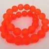 Rustikke 14mm Orange frostede glasperler