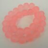 Rustikke 14mm LightSalmon frostede glasperler