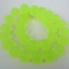 Rustikke 14mm GreenYellow frostede glasperler
