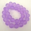 Rustikke 14mm LightViolet frostede glasperler
