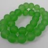 Rustikke 14mm YellowGreen frostede glasperler