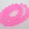 Rustikke 14mm PearlPink frostede glasperler