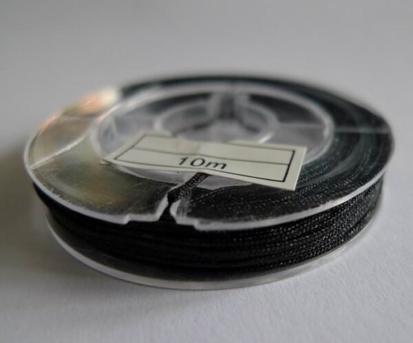 10meter Nylon snøre sort, 1mm