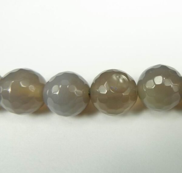 Grå agat, multi-facetterede 8mm