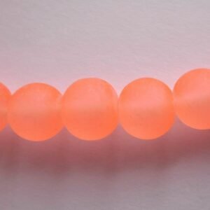 10mm LightSalmon frostede glasperler