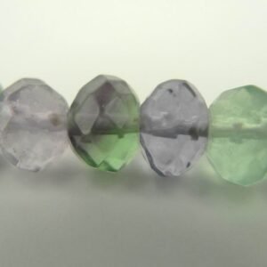 Facet rondeller i regnbue fluorit 5x8mm