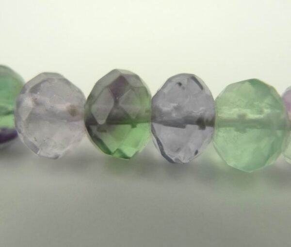 Facet rondeller i regnbue fluorit 5x8mm