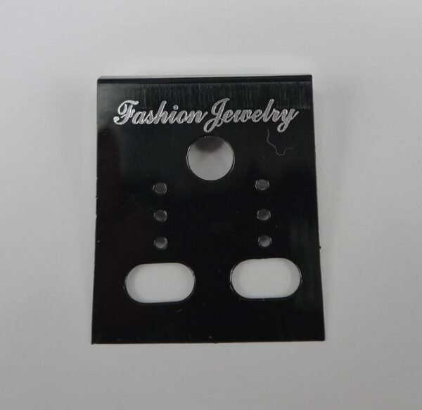 30x37mm. Plastkort til øreringe, sort(50stk)