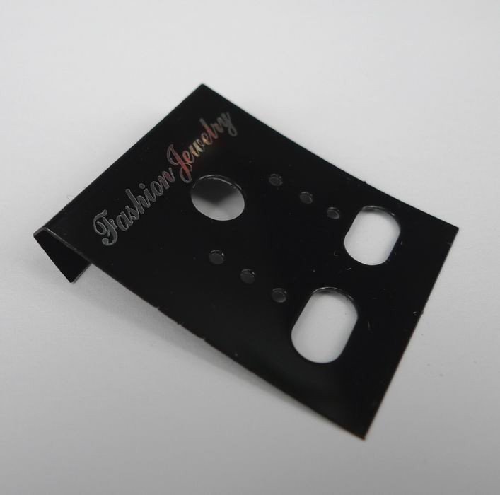 30x37mm. Plastkort til øreringe, sort(50stk)