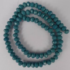 Cadet blue glasrondeller 4x6mm
