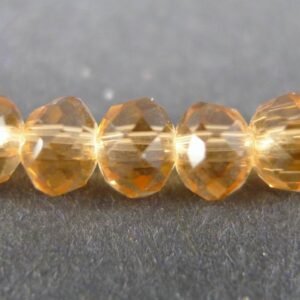 3x4mm Rødgyldne glasrondeller