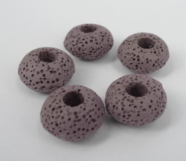 Mauve pimpsten rondeller med store huller