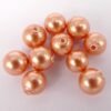 10 stk. Anborede, Light Coral shell perler 6mm
