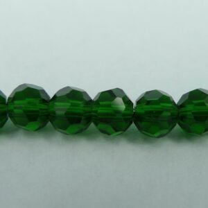 Facet glasperler 4mm, Dark Yellow Green